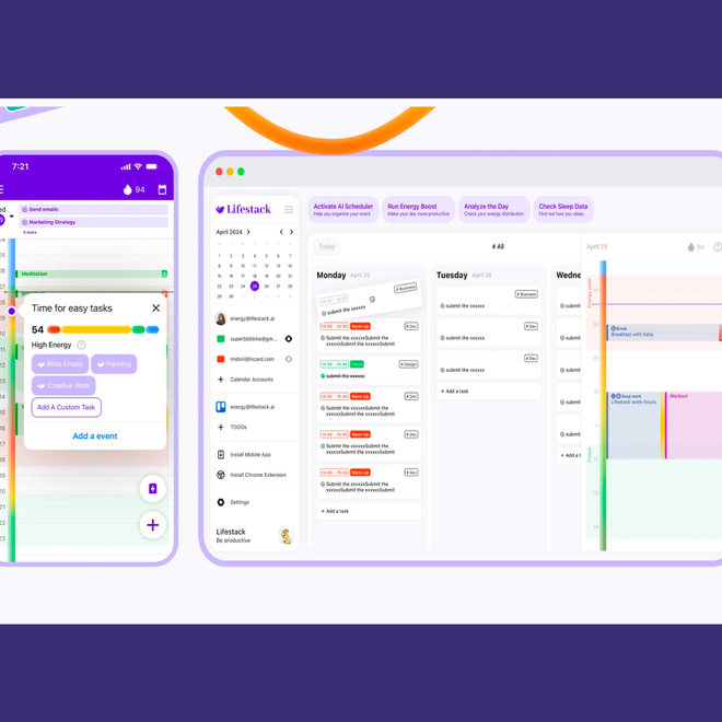 Image of: Introducing Lifestack Calendar: Aligning Tasks With Your Energy for Enhanced Productivity