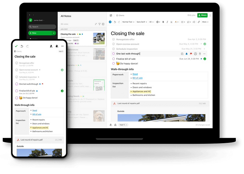 Evernote — Evergreen option for note-taking!