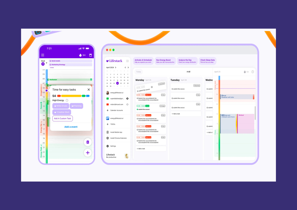 Introducing Lifestack Calendar: Aligning Tasks With Your Energy for Enhanced Productivity