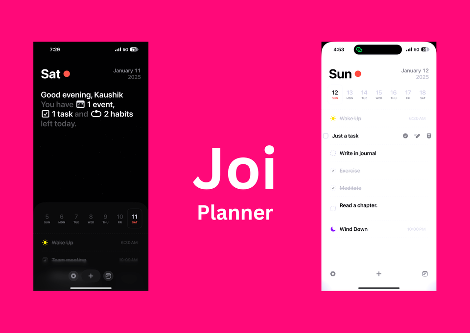 Joi Planner - First Impression